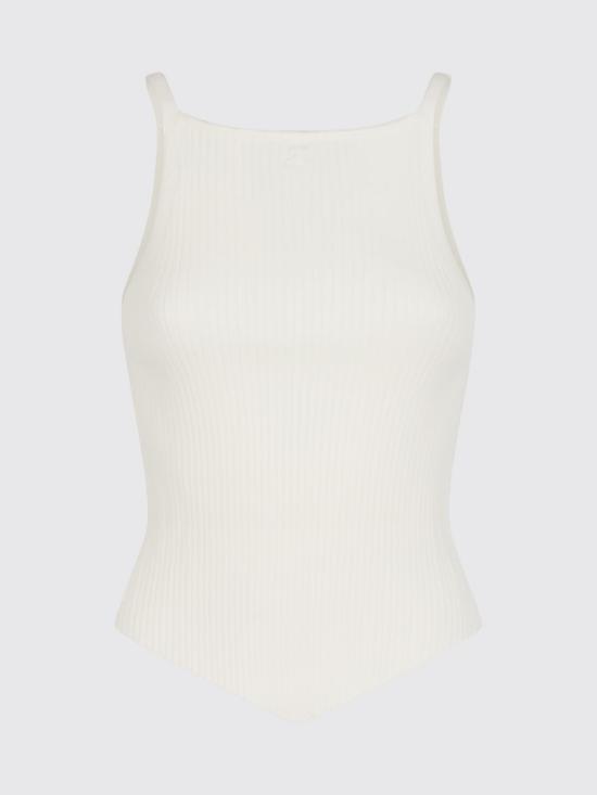 26SS 쿠레쥬 민소매 티셔츠 123MTO042FI0001 0001 White - COURREGES