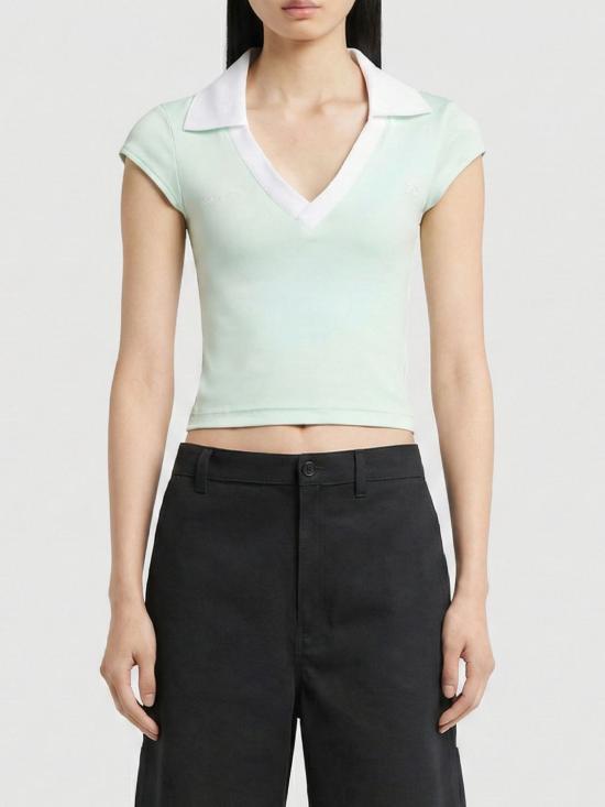 26SS 쿠레쥬 폴로 티셔츠 126JPO057JS0195 B216 Gnawed Blue