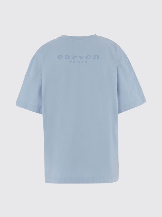 26SS 까르벵 반팔 티셔츠 6261K21081 Aqua Gnawed Blue - CARVEN