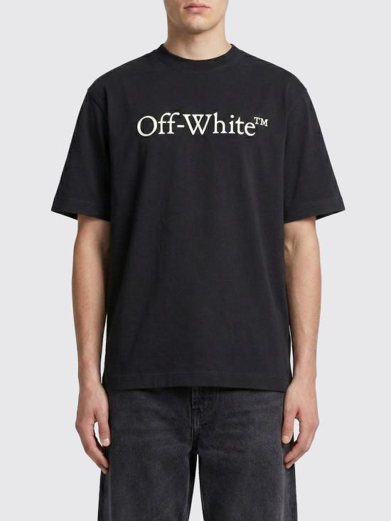 26SS 오프화이트 반팔 티셔츠 OMAA120C99JER008 1001 Black