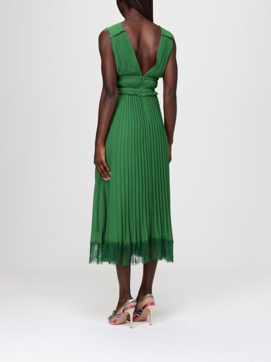 26SS 셀프 포트레이트 롱 원피스 RS26215M Green - SELF PORTRAIT