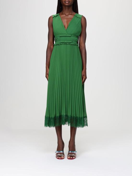 26SS 셀프 포트레이트 롱 원피스 RS26215M Green