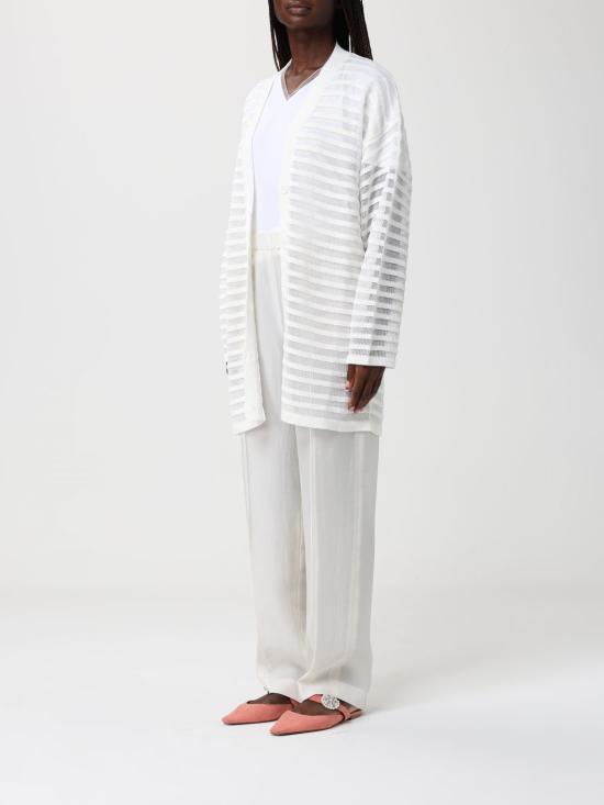 26SS 파비아나 필리피 코튼 린넨 시퀸 가디건 MAD266F100L768 0142 White - FABIANA FILIPPI