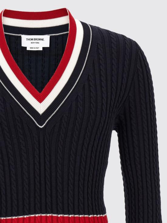 26SS 톰브라운 스웨터 MKA581AY3014 415 Navy - THOM BROWNE