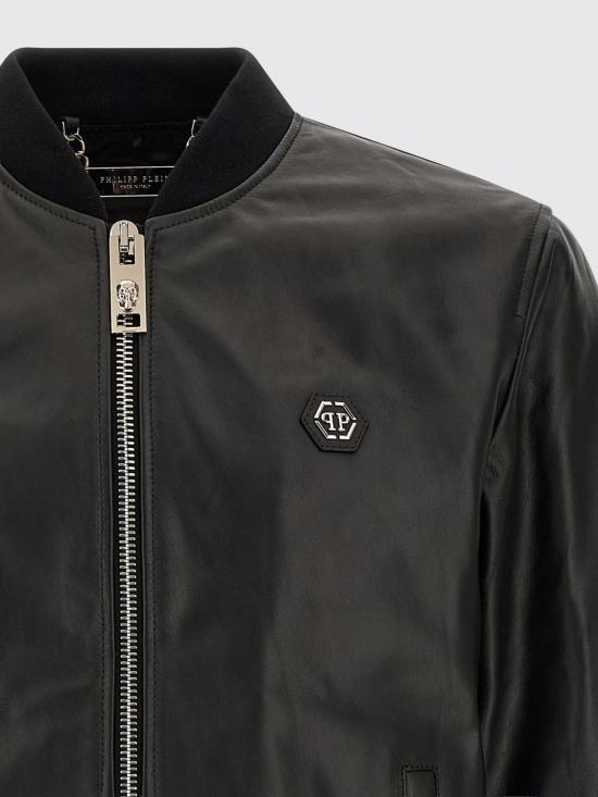 26SS 필립 플레인 가죽 자켓 FACCMLB1593PLE010N 02 Black - PHILIPP PLEIN
