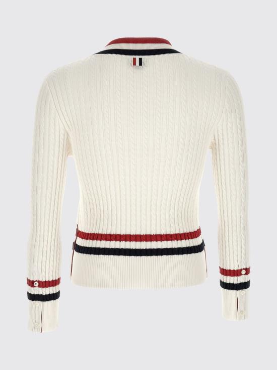 26SS 톰브라운 스웨터 MKA581AY3014 100 White - THOM BROWNE