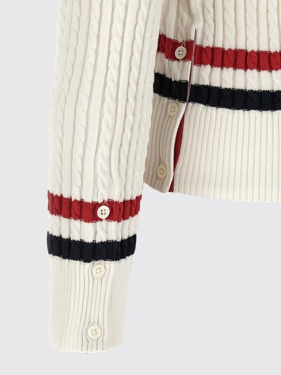 26SS 톰브라운 스웨터 MKA581AY3014 100 White - THOM BROWNE