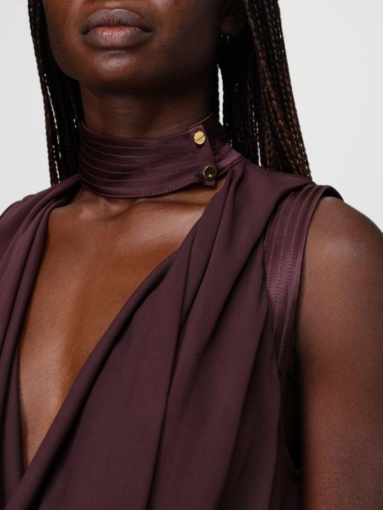 26SS 엘리자베타프랜치 블라우스 CA13461E2 644 Brown - ELISABETTA FRANCHI