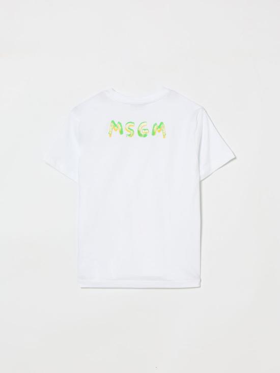 26SS [키즈] 엠에스지엠 티셔츠 S6MSJUTH003 001 White - MSGM