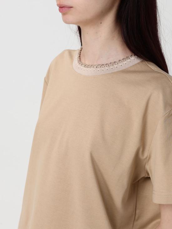 26SS 파비아나 필리피 반팔 티셔츠 JED266F133L920 0157 Beige - FABIANA FILIPPI