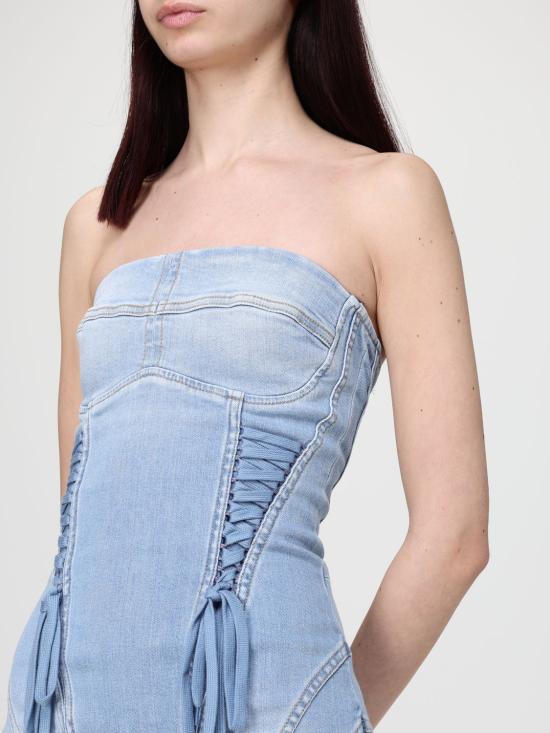 26SS 엘리자베타프랜치 롱 원피스 AJ47D61E2 192 Blue - ELISABETTA FRANCHI