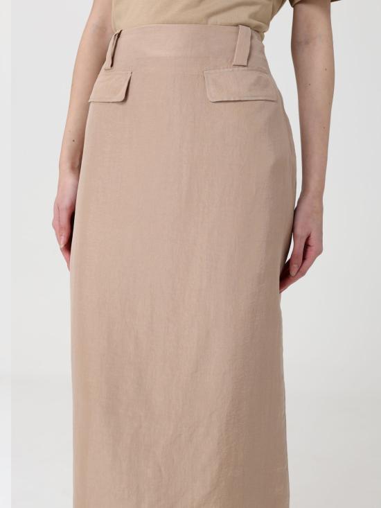 26SS 파비아나 필리피 롱 스커트 GND266F399D954 0157 Beige - FABIANA FILIPPI