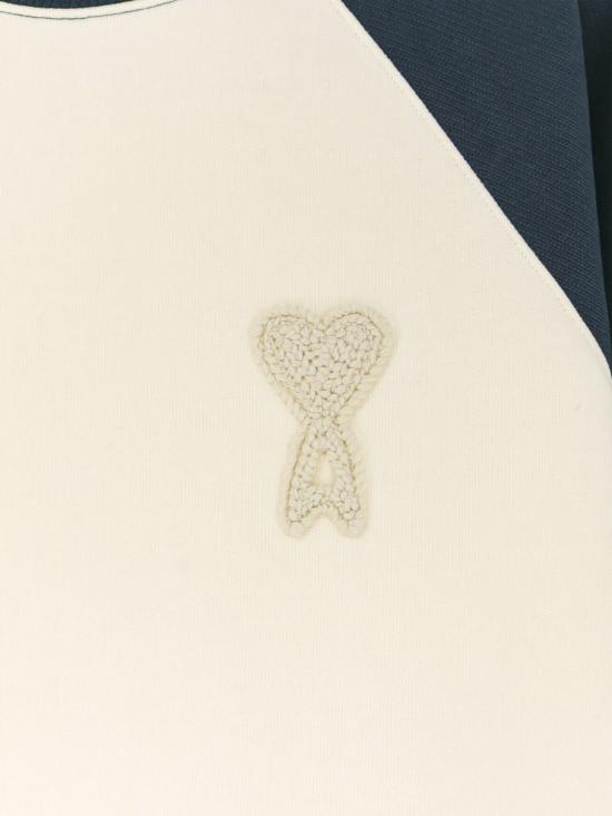 26SS 아미 코튼 니트 아미 드 하트 스웨트셔츠 USW781747A 027 White - AMI