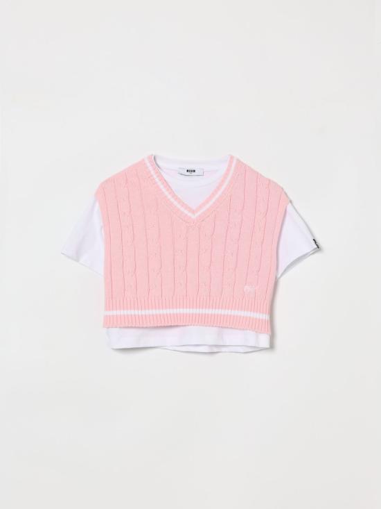 26SS [키즈] 엠에스지엠 티셔츠 S6MSJGTH034 001 78 Pink