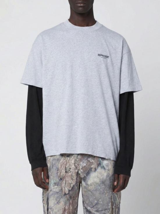 26SS 리프레젠트 반팔 티셔츠 OCM41114 158 Grey