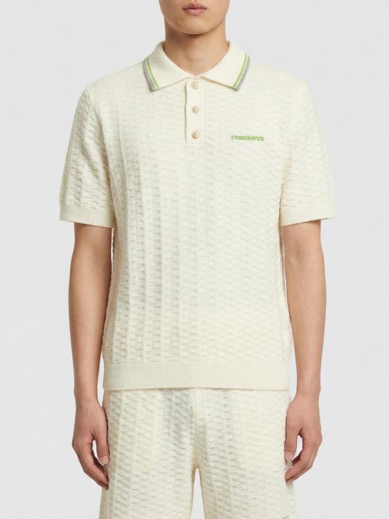 26SS 카사블랑카 폴로 티셔츠 MSP26KW1214 01 White