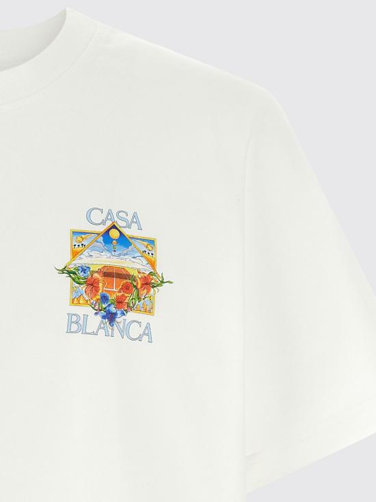 26SS 카사블랑카 반팔 티셔츠 MSS26JTS001 13 White - CASABLANCA