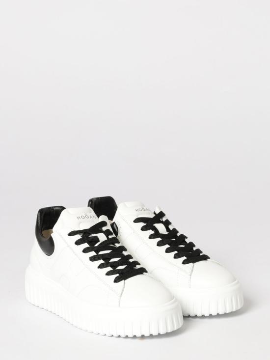 26SS 호간 H 스트라이프 스니커즈 HXM6450FC60LE9 0001 White - HOGAN