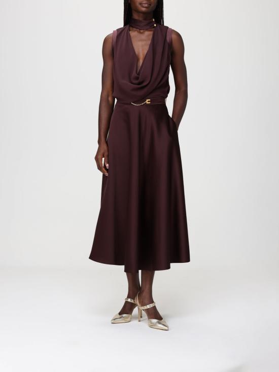 26SS 엘리자베타프랜치 미디 스커트 GO15661E2 644 Brown - ELISABETTA FRANCHI