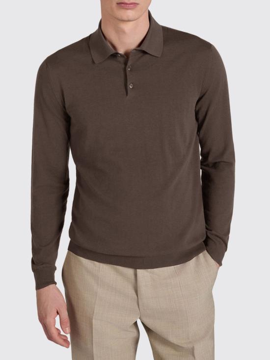 26SS 자노네 폴로 티셔츠 810232ZQ307 Z1795 Brown - ZANONE