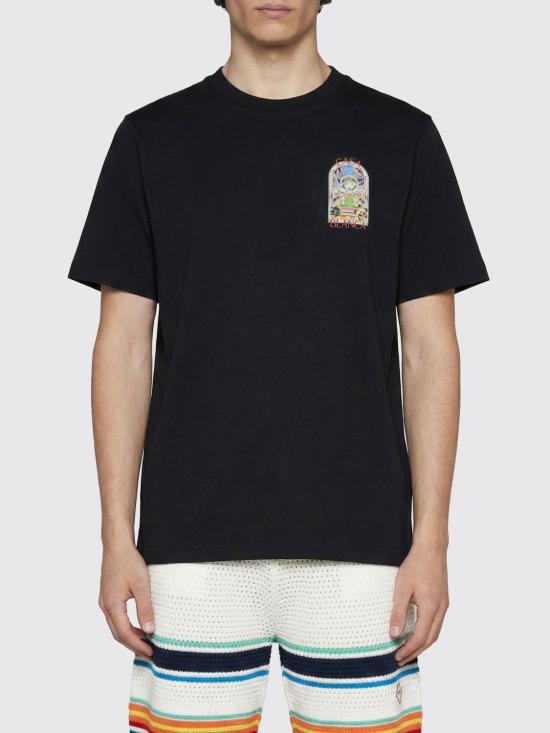 26SS 카사블랑카 반팔 티셔츠 MSS26JTS001 09 Black