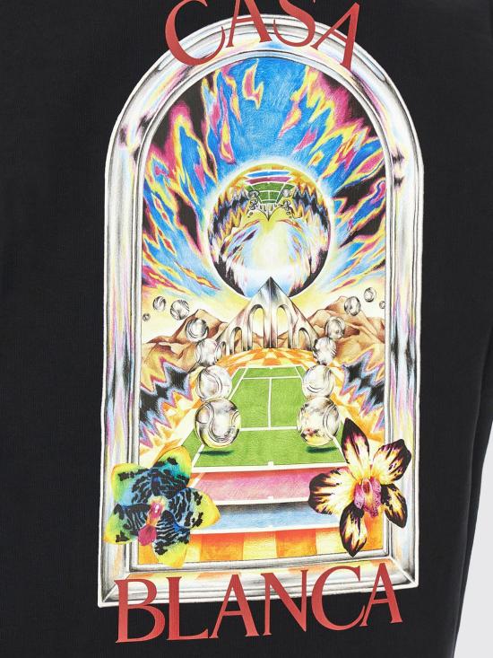 26SS 카사블랑카 반팔 티셔츠 MSS26JTS001 09 Black - CASABLANCA