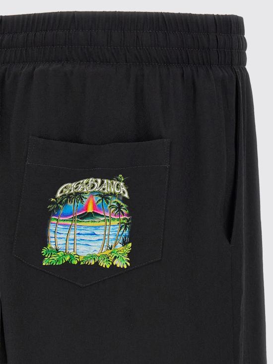 26SS 카사블랑카 숏팬츠 MSP26TR399 08 Black - CASABLANCA