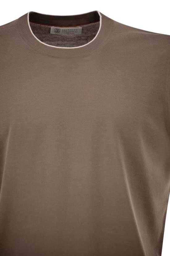 26SS 브루넬로 쿠치넬리 반팔 티셔츠 M29805200 CLL90 HAZELNUT - BRUNELLO CUCINELLI