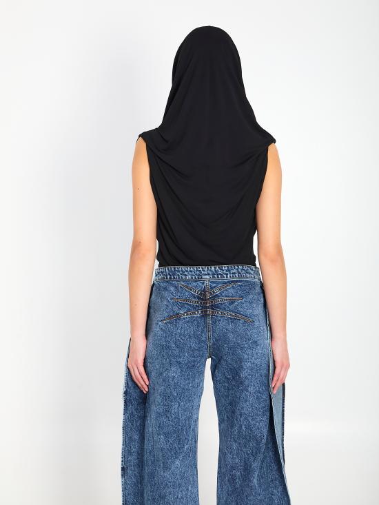 26SS 알라이아 반팔 티셔츠 AA9B0426J090C 995 BLACK - ALAIA