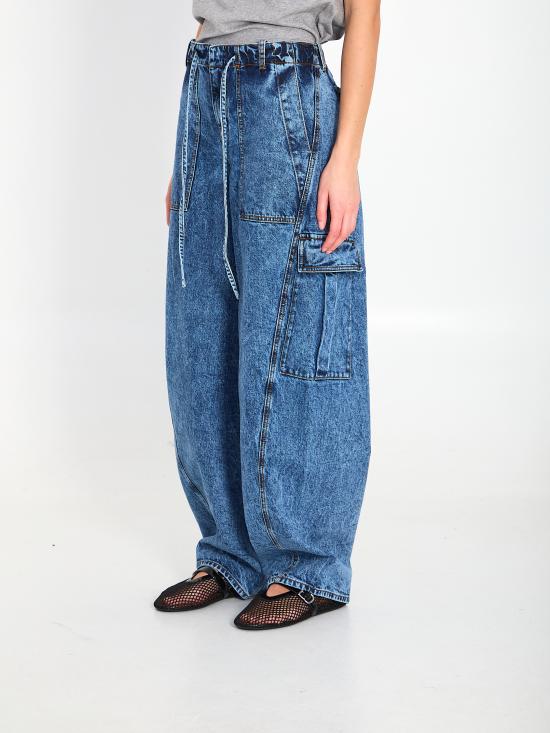 26SS 알라이아 스트레이트 팬츠 AA9P1308T535C 524 BLUE - ALAIA