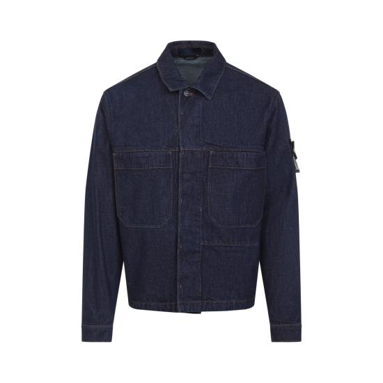 25FW 스톤 아일랜드 Q100027 포벳 버튼 코치 자켓 K2S15Q100027S00J7 VJ201 BLUE