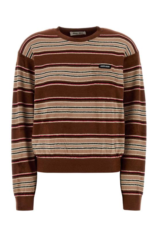 26SS 미우미우 스웨터 MML03SSOOO185M F0005 STRIPPED