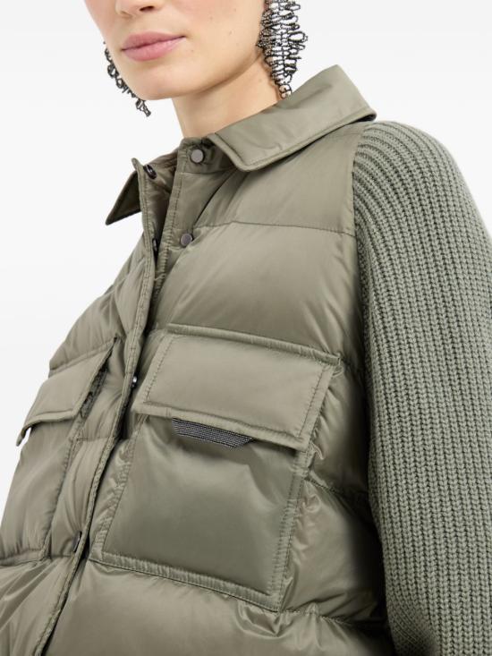 26SS 브루넬로 쿠치넬리 나일론 다운 재킷 MD5987696C3066 GREEN - BRUNELLO CUCINELLI