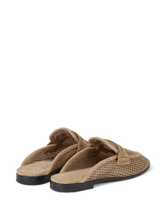 26SS 브루넬로 쿠치넬리 레더 스파클링 네트 뮬 MZDVC3211C2767 BROWN - BRUNELLO CUCINELLI