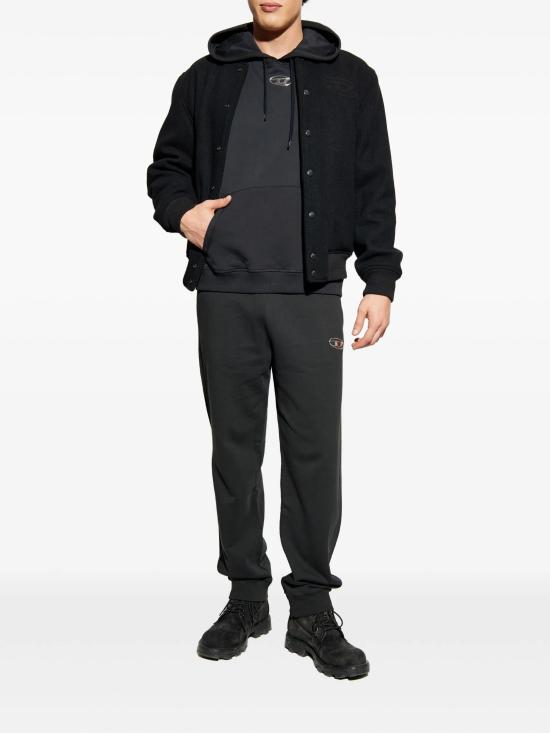 26SS 디젤 후드 티셔츠 A204470BKBW 900 BLACK - DIESEL