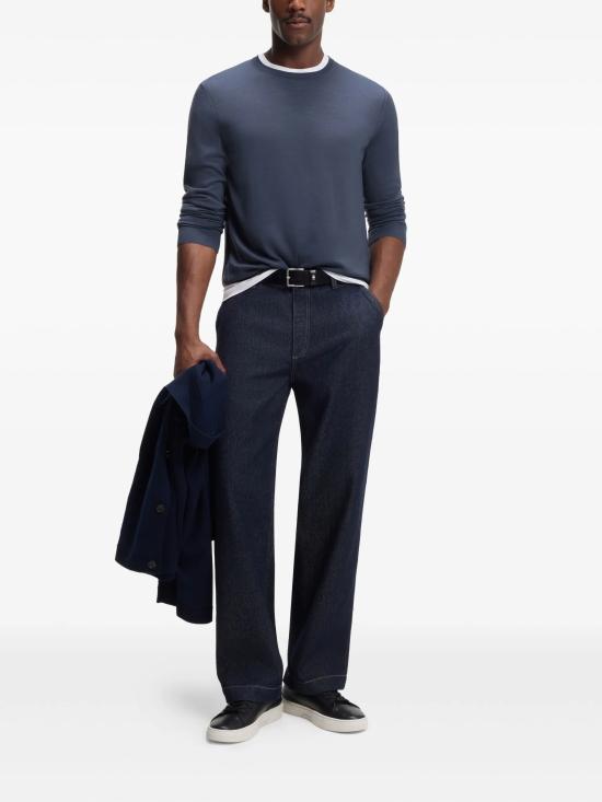 26SS 휴고보스 레귤러핏 코튼 캐주얼 니트 50468239 468 BLUE - HUGO BOSS