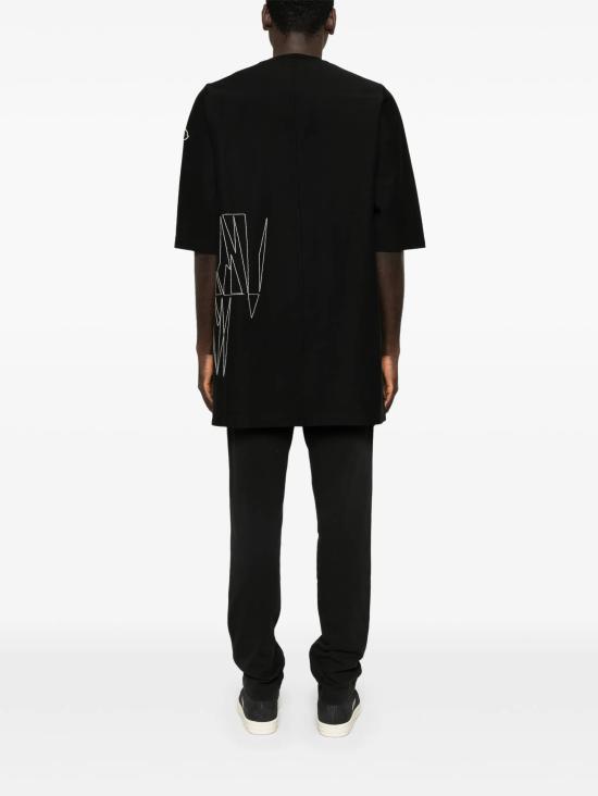 26SS 릭오웬스 몽클레어 반팔 티셔츠 MU01F8C0489B7R 999 BLACK - RICK OWENS MONCLER