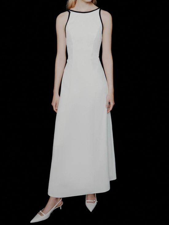 26SS 마렐라 미디 원피스 2613221113200 002 WHITE - MARELLA