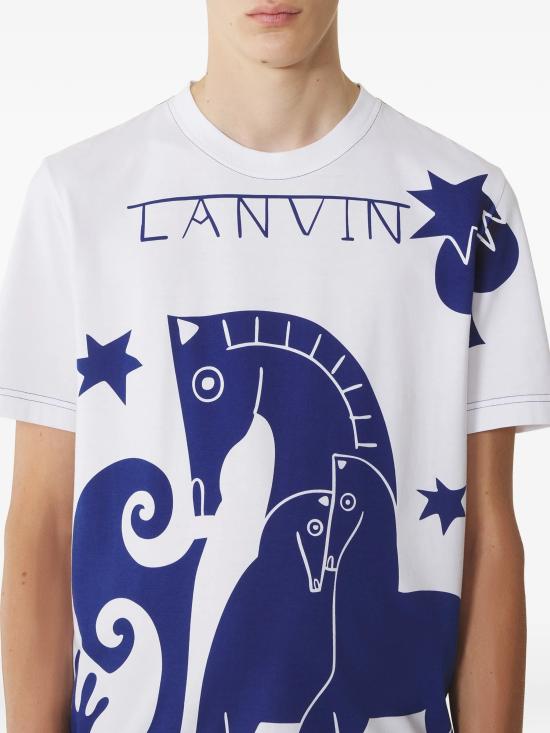 26SS 랑방 반팔 티셔츠 RMTS0016J314P26 01 WHITE - LANVIN