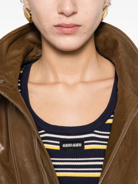 26SS 미우미우 반팔 티셔츠 MMV3411848 F0008 BLUE - MIU MIU