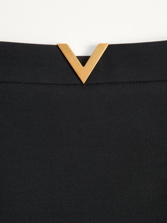 26SS 발렌티노 가라바니 미디 스커트 8B3RAEH21CF 0NO BLACK - VALENTINO GARAVANI