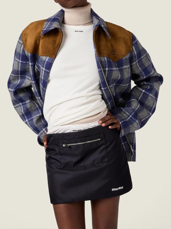 26SS 미우미우 숏 스커트 MG2583181A F0008 BLUE - MIU MIU