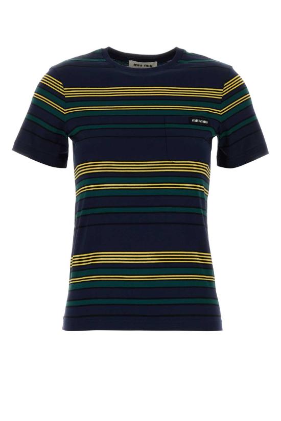 26SS 미우미우 반팔 티셔츠 MJNA09SOOO18ZVF0V9D Multicolor