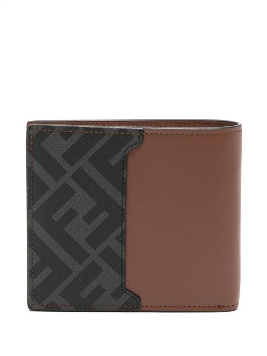 25SS 펜디 FF 스퀘어 레더 반지갑 7M0356AFF2F1SCD brown - FENDI
