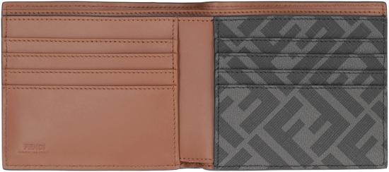 25SS 펜디 FF 스퀘어 레더 반지갑 7M0356AFF2F1SCD brown - FENDI