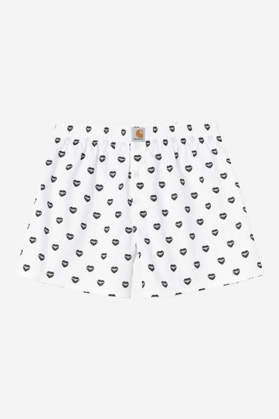 26SS 칼하트 WIP 로고 패치 복서 쇼츠 I032355 3P3XX WHITEBLACK