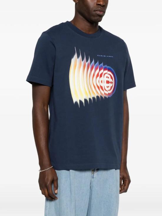 26SS 카사블랑카 반팔 티셔츠 MSS26JTS00116 SHOCKWAVE - CASABLANCA