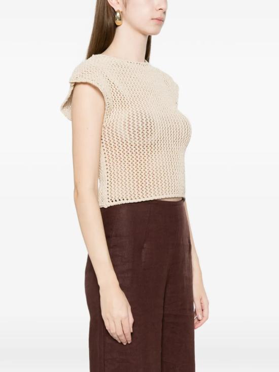 26SS 알파스튜디오 민소매 티셔츠 AD6310C2003 Beige - ALPHA STUDIO