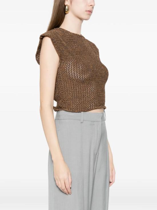 26SS 알파스튜디오 민소매 티셔츠 AD6310C2009 Brown - ALPHA STUDIO