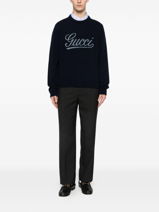 26SS 구찌 인타르시아 울 스웨터 795347 XKD744071 BLUE GREY - GUCCI